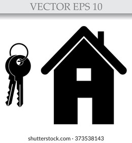 Home icon with Key icon