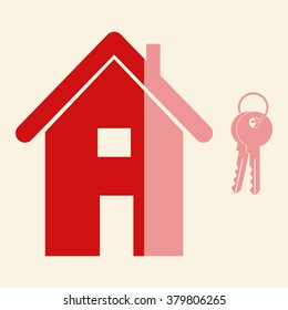 Home icon with Key icon