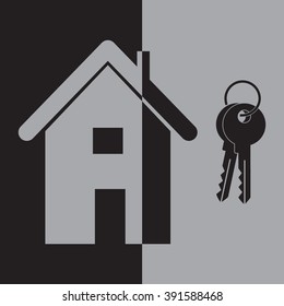  Home icon with Key icon