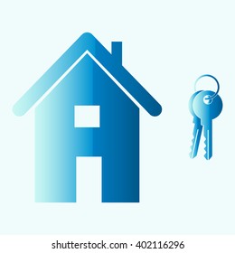 Home icon with Key icon