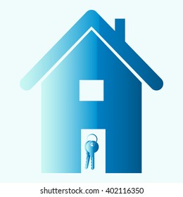Home icon with Key icon
