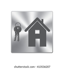 Home icon with Key icon