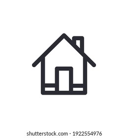 Home icon. Line icon, outline vector sign, linear style pictogram isolated on white background.