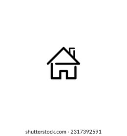 Icono de inicio. Icono de línea, signo de vector de contorno. Icono de línea principal moderna. Ilustración vectorial. Símbolo de alta calidad. Hogar. Ilustración vectorial de icono de la casa