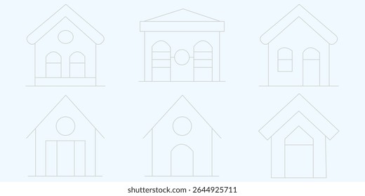 Colección casera del diseño del Vector de la línea del icono en estilo de moda. Ilustración vectorial. eps 10