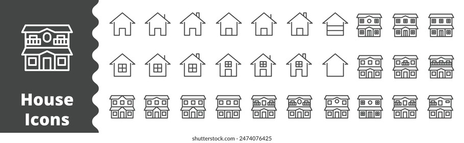 Home icon line vector illustration , house