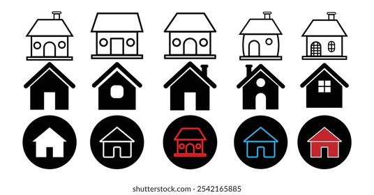 Home icon line vector illustration , House iconsign set. Hotel symbol.