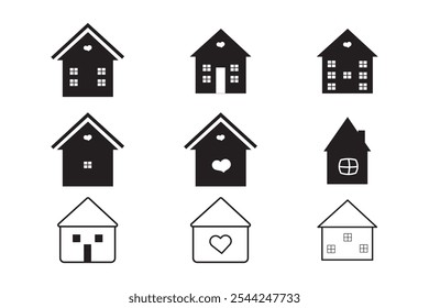 Home icon line vector illustration , house