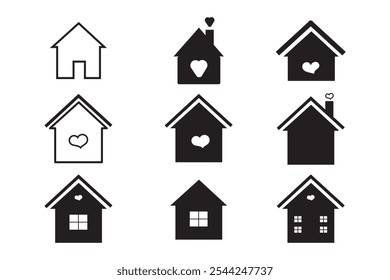 Home icon line vector illustration , house