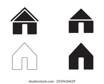 Home icon line vector illustration , house