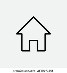 Home icon line vector isolated editable stroke