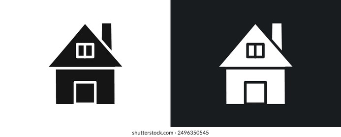 Home icon linear graphics set vector in black