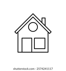 Home icon linear logo isolated