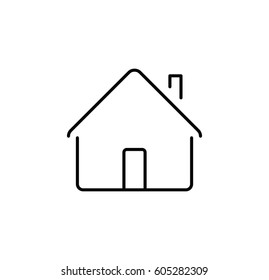 Home icon. Linear style. Isolated vector.