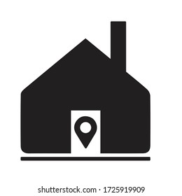 Icono de inicio. Icono de ubicación o cualquier logotipo web
