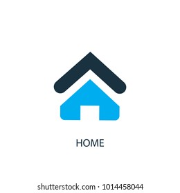 Home icon. Logo element illustration. Home symbol design from 2 colored collection. Simple Home concept. Can be used in web and mobile.