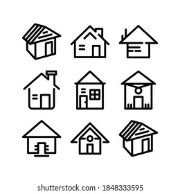 home icon or logo isolated sign symbol vector illustration - high quality black style vector icons
