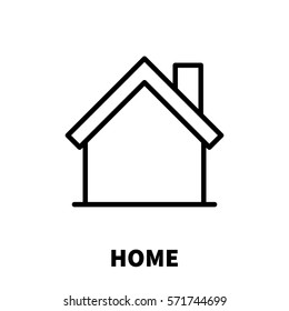 Home icon or logo in modern line style. High quality black outline pictogram for web site design and mobile apps. Vector illustration on a white background.