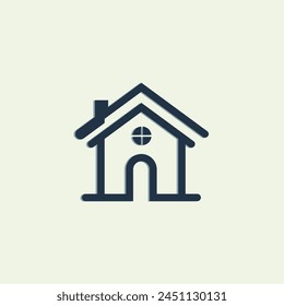 Ilustración del diseño del Vector del logotipo del icono casero. Diseño plano de Vector de moda para Sitio web, símbolo, logotipo, ícono, signo, App, UI.