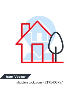 ilustración vectorial del logotipo del icono de inicio. plantilla de símbolo de casa para colección de diseño gráfico y web