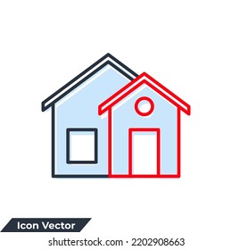 home icon logo vector illustration. house symbol template for graphic and web design collection