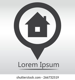 home icon, icon map pin.