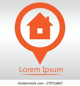 home icon, icon map pin.
