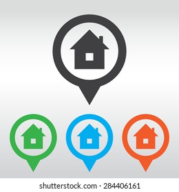 home icon, icon map pin.