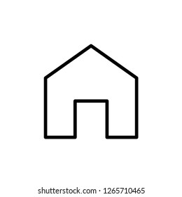 Home icon. Minimal home icon - web homepage symbol - vector website sign.