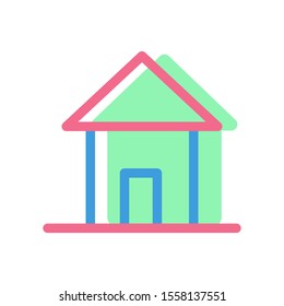 Home icon, modern flat design color sign vector, isolated in white background