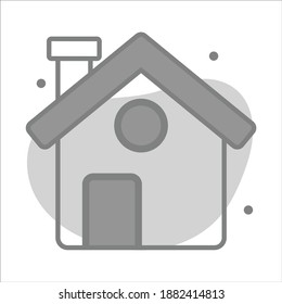 home icon, modern style Christmas and New Year line icon, Isolated winter holiday symbols