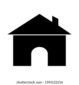 home icon. monochrome solid color house icon