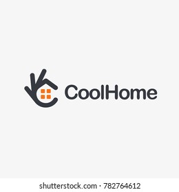 Home icon. Ok symbol, Okay vector logo, high quality