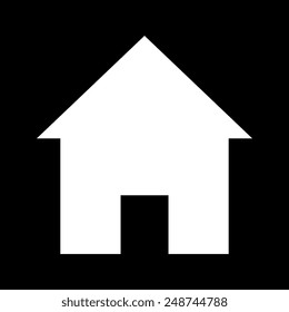 Home icon on a black background