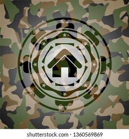 home icon on camo pattern