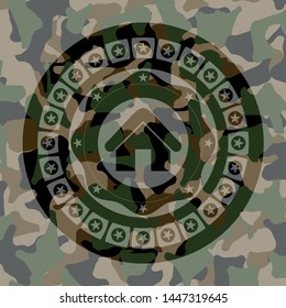 home icon on camouflaged pattern