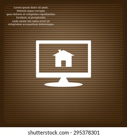 Home icon on computer screen