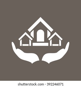 Home Icon on Dark Gray Color. Eps-10.