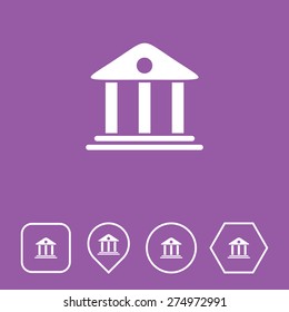 Home Icon on Flat UI Colors with Different Shapes. Eps-10.