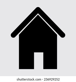Home icon on a grey background