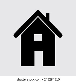 Home icon on a grey background