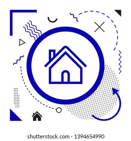 Home icon on modern background	
