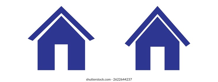 
Em casa. Ícone no plano de fundo Vermelho com sombra