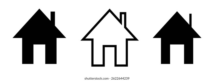 
Home. Icon on Red background with shadow