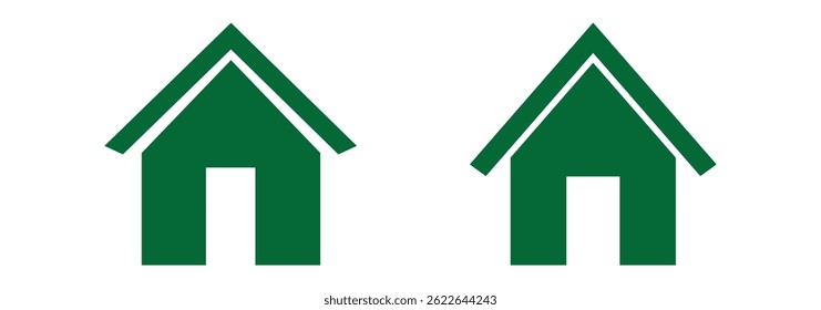 
Em casa. Ícone no plano de fundo Vermelho com sombra