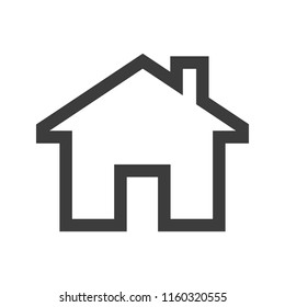 Home icon on white background. Vector illustration
