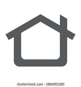 Home Symbol auf weißem Hintergrund, Vektorgrafik