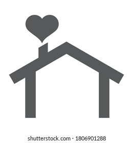 Home icon on white background vector illustration