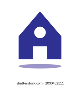 home icon on a white background. Flat design style. EPS 10 vector.