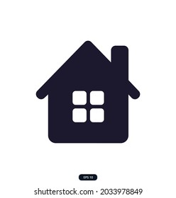 home icon on white background Vector illustration.